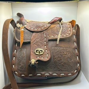 Handmade saddle purse